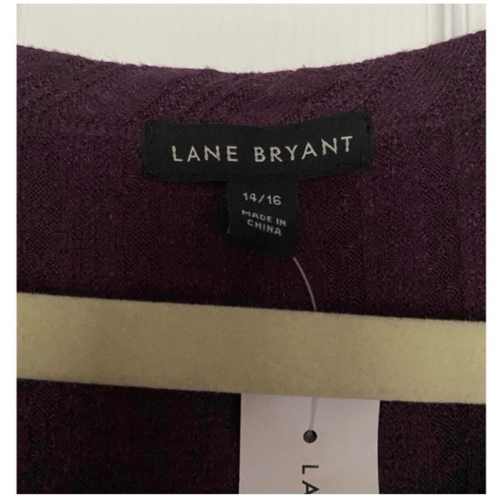 LANE BRYANT Purple Babydoll Sweater Top - Picture 3 of 4